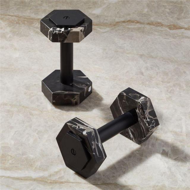 Black Marble 5-Lb Dumbbell