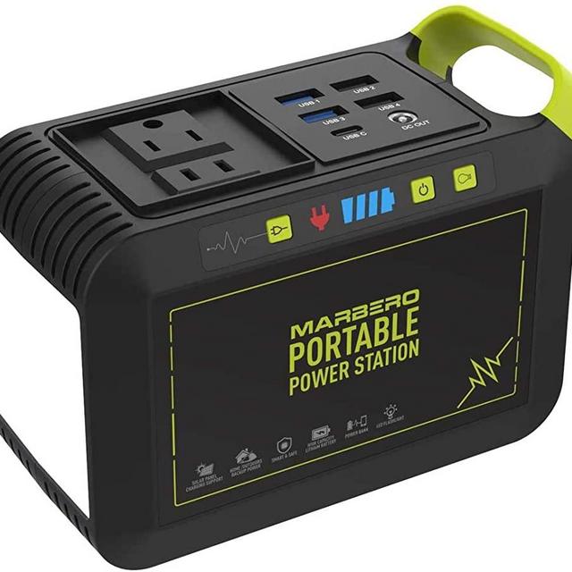88Wh Portable Power Station, 24000mAh Camping Solar Generators Lithium Battery Power Supply with 110V/80W(Peak 120W) AC Outlet, USB QC3.0, LED Flashlights for CPAP Home Camping Emergency Backup