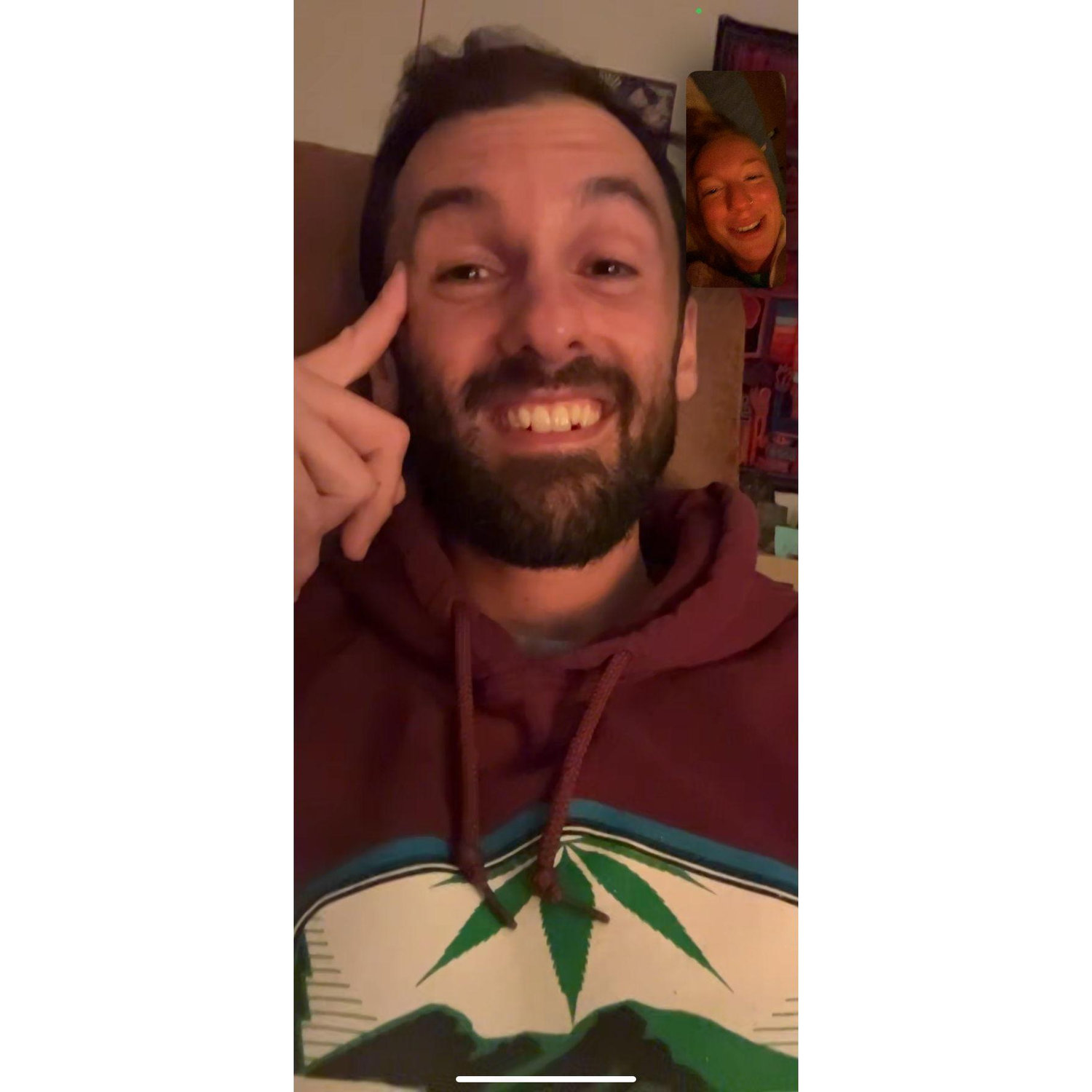 Our first FaceTime after he asked me to be his girlfriend :)