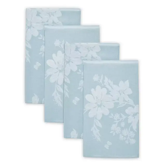 Spring Jubilee Damask Napkins in Mist (Set of 4)