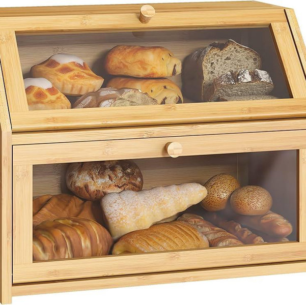 Bread Box for Kitchen Countertop - 16.4"L x 9.8"W x 13"H