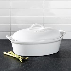 Le Creuset ® Heritage White 2.5-Qt. Covered Oval Casserole