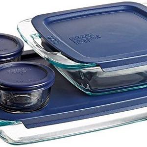 Pyrex Easy Grab 8-Piece Glass Bakeware and Food Storage Set
