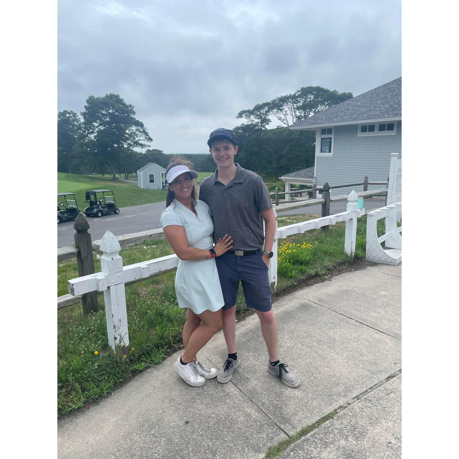 Brett got Lizzy into golfing even though Lizzy does not take well to golf advice from Brett