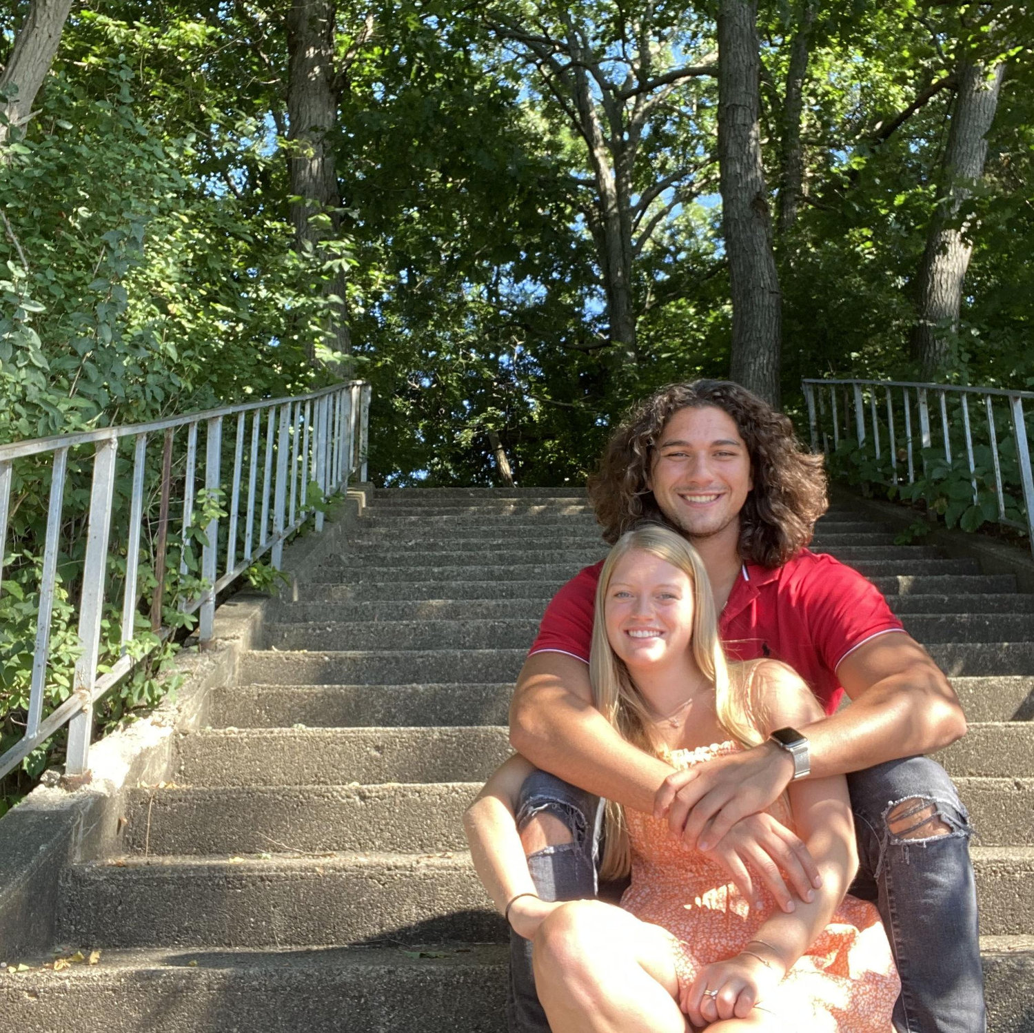 Celebrating their four year anniversary. This is also the spot Ronnie proposed years later!