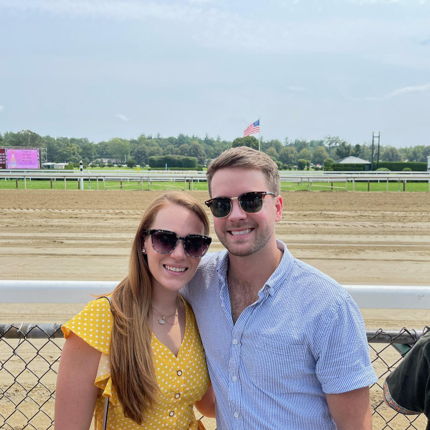 A day at the races! Andrew's first trip to the Saratoga Race Course