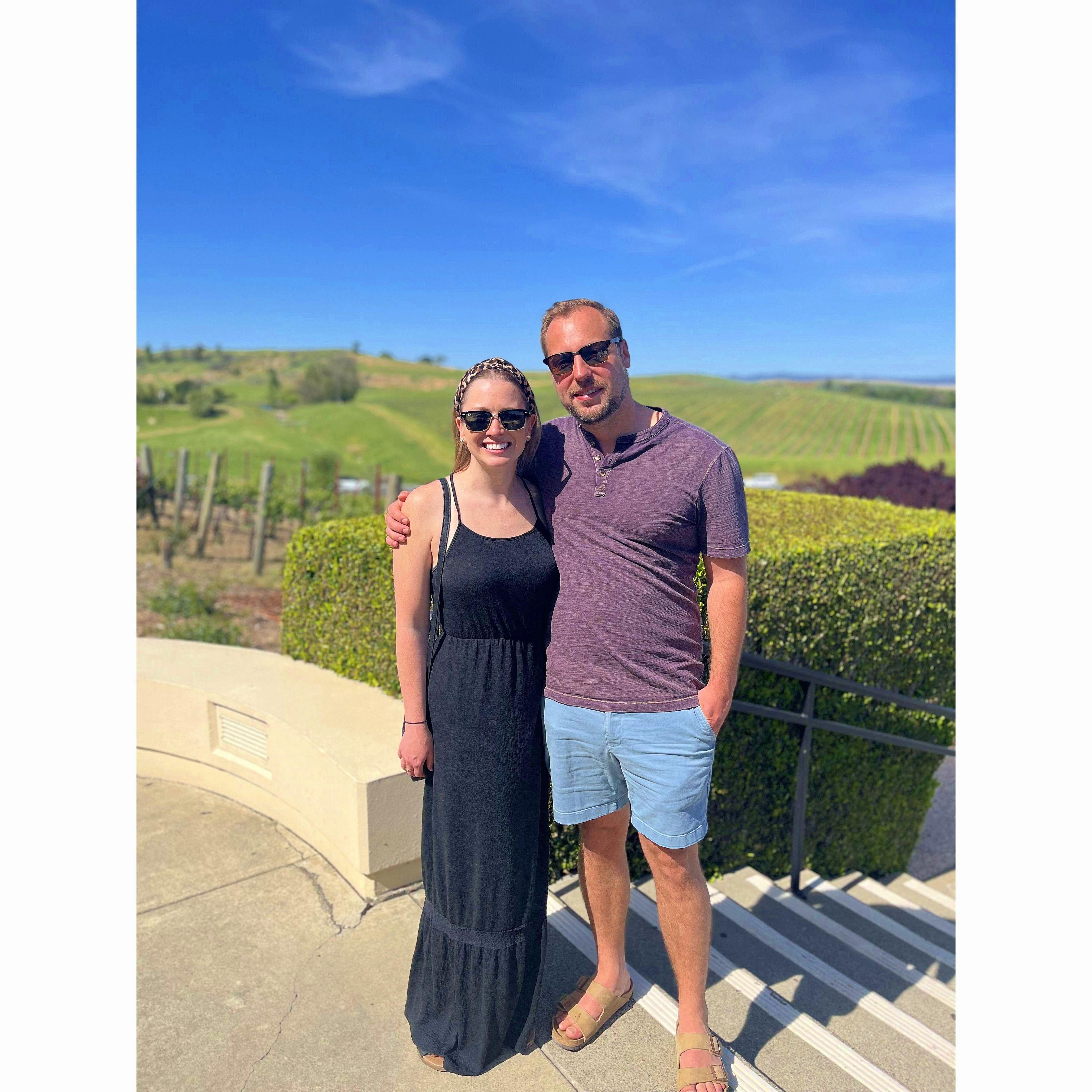 The day we picked our venue in Napa- April 2023