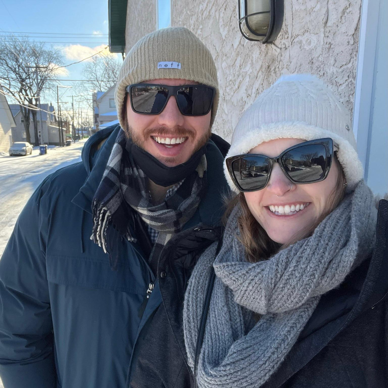 Patrick's first taste of the Winnipeg cold.