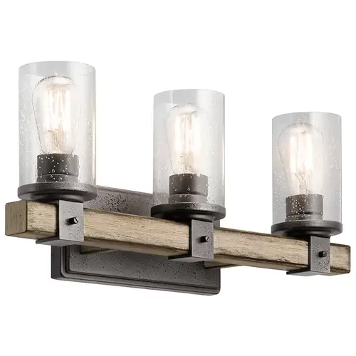 Kichler Barrington 3-Light Gray Rustic Vanity Light