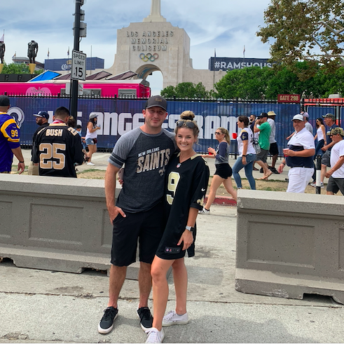 2019 // Saints v. Rams. Fun fact: Bradley 100% made me the biggest Saints fan & it drives my brother and dad crazy! lol