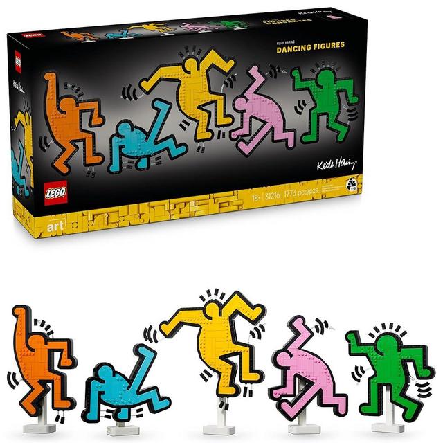 LEGO Art Keith Haring – Dancing Figures - Home Decor Building Set for Adults - Wall Art Decor - Gift Idea for Men, Women who Enjoy DIY Arts and Crafts - 31216