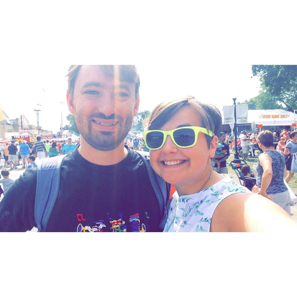 I took him to a pillar of The Great New York State Fair! You can tell this is pre-butter sculpture.