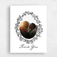 White Wedding Thank You - Leda Photo