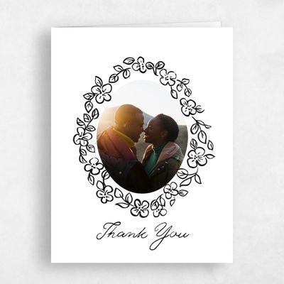 White Typography Wedding Thank You - Leda Photo