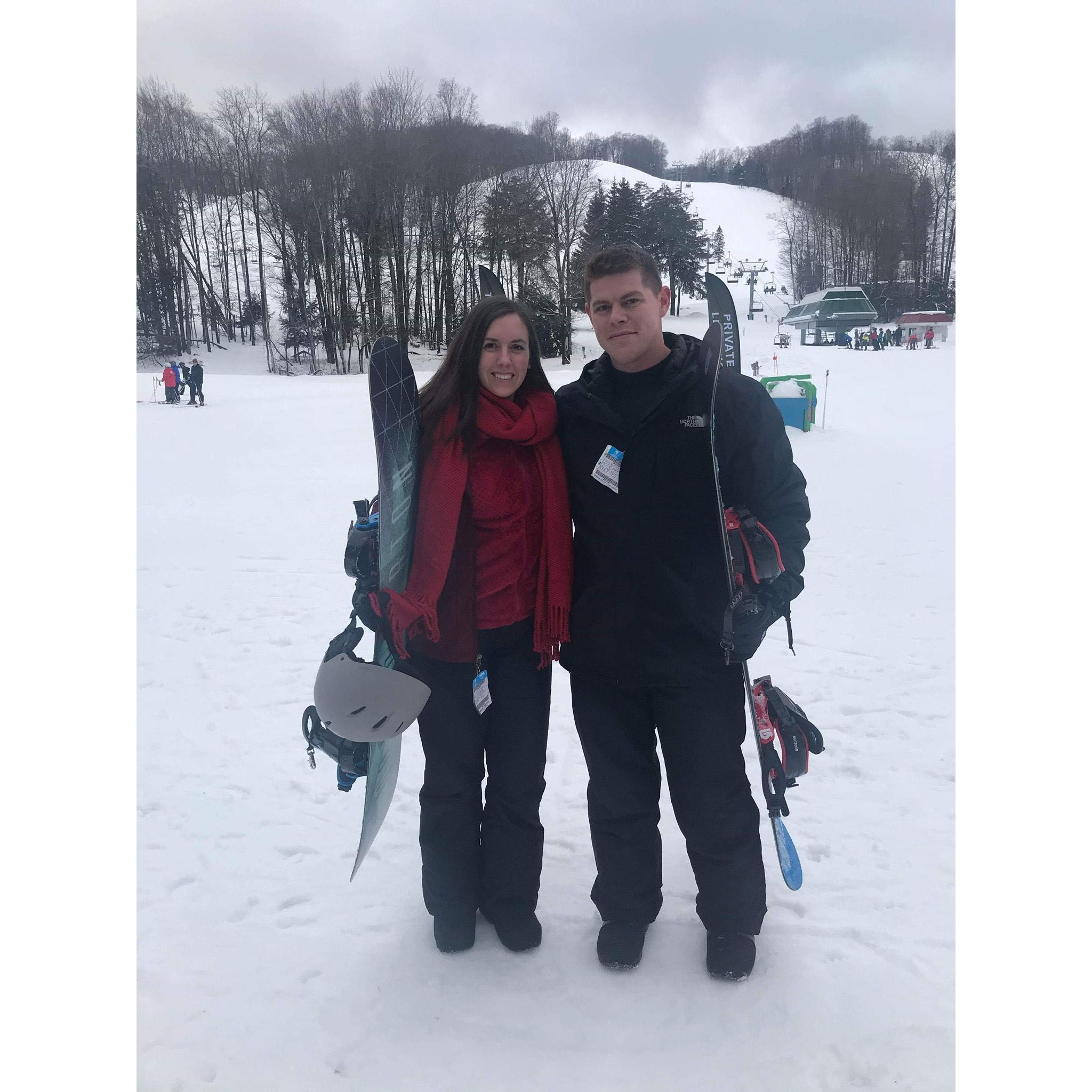 Our first snowboarding trip!