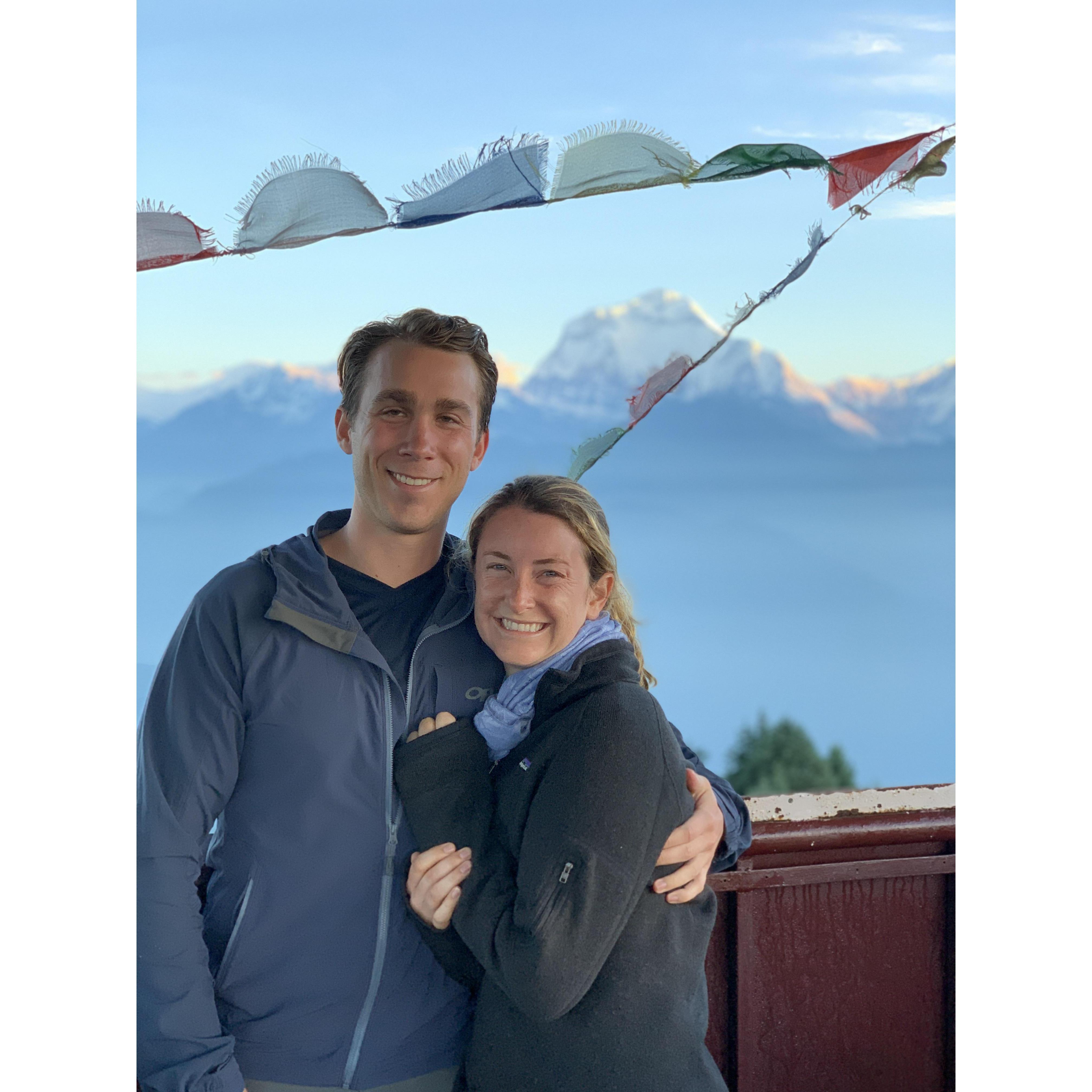 We made amazing friends while Holland was in business school - this photo was taken visiting a friend in Nepal during our trip