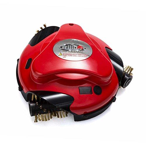 Grillbot Automatic Grill Cleaning Robot with Brass Brushes - BBQ Grill Cleaner - Grill Brush - Grill Scraper - BBQ Accessories - Red