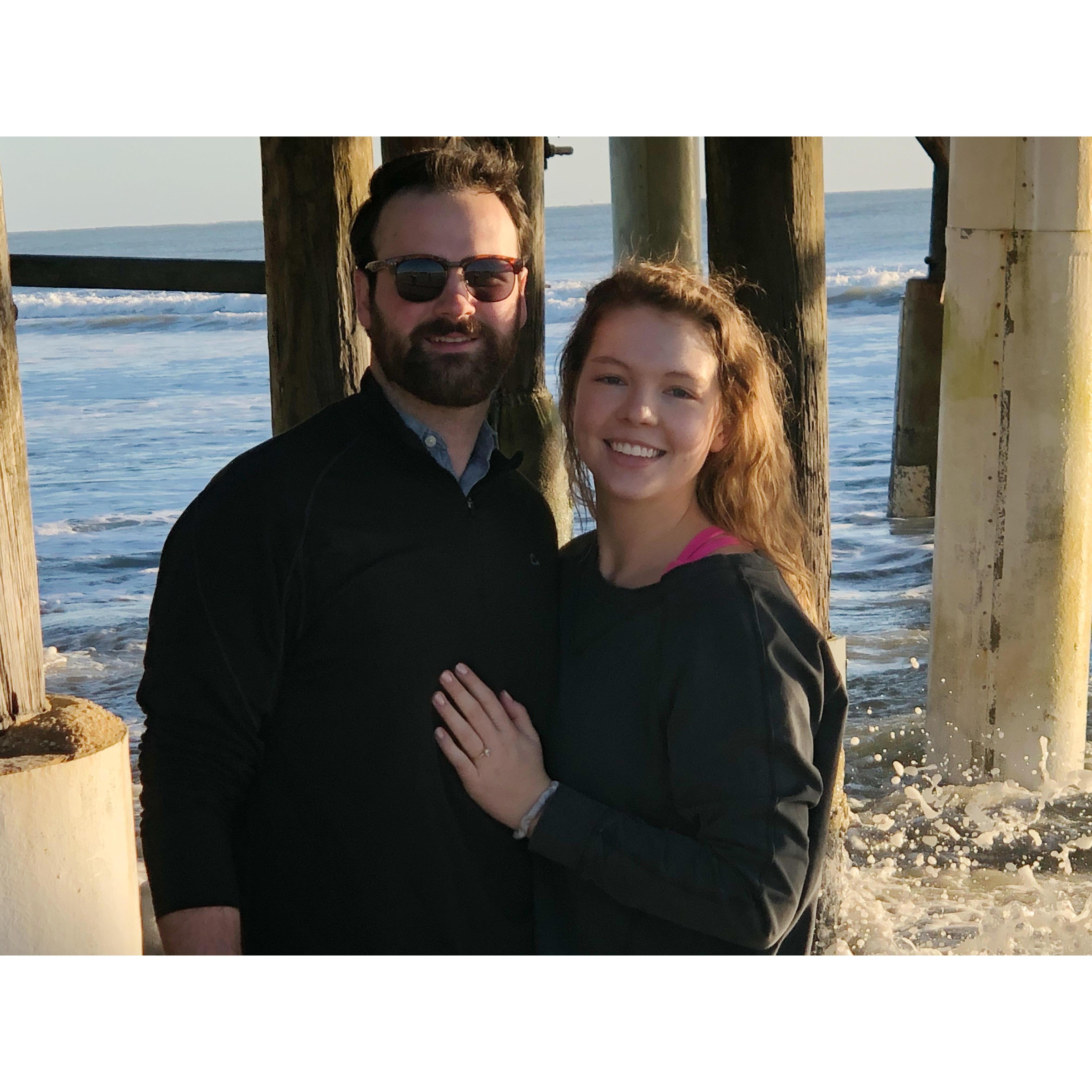 Cocoa Beach when Logan proposed!