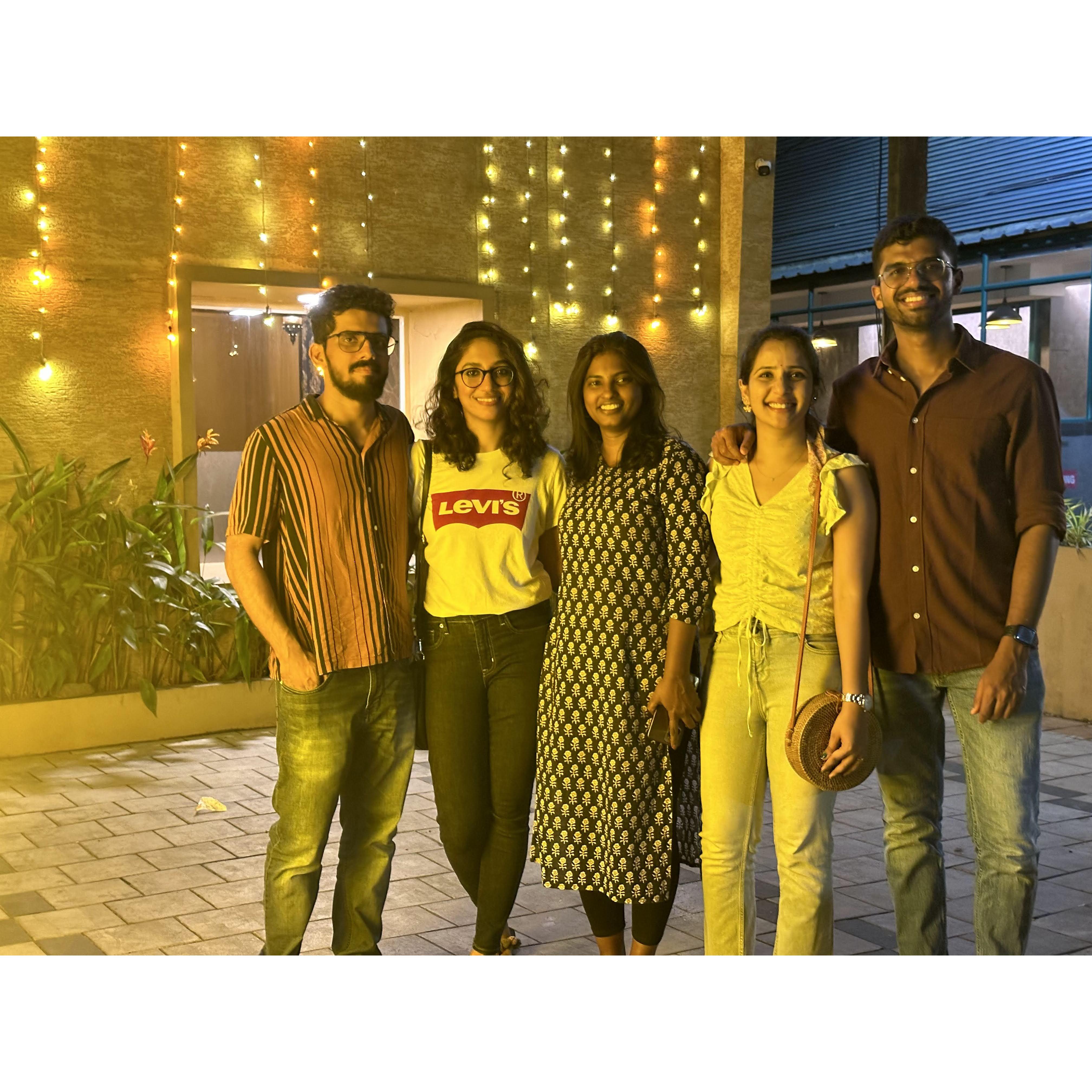 How could we miss clicking a picture together with the pretty background lights?