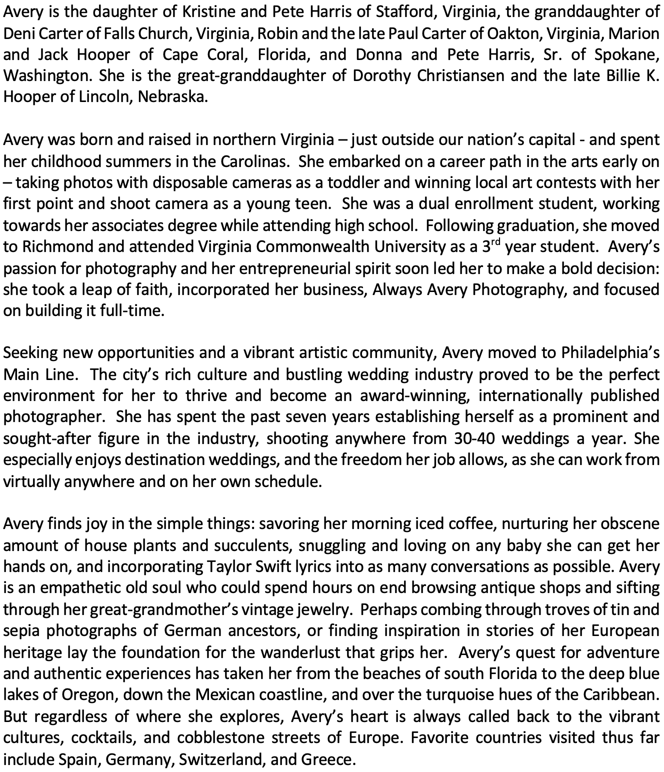 The Wedding Website of Avery Carter and Chris Kimbrell