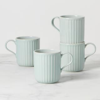 French Perle Scallop Mug, Set of 4