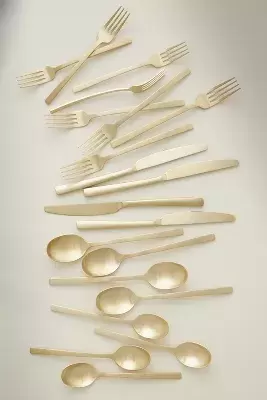Beacon Satin Flatware 20-Piece Place Setting