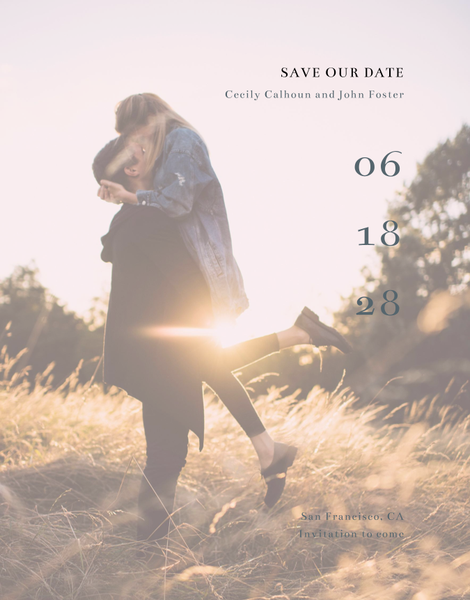 Leia Portrait | Dark Slate | Zola Save The Dates