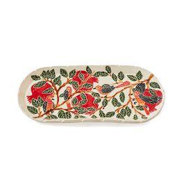 Birds and Pomegranates Platter by Leah Goodstein