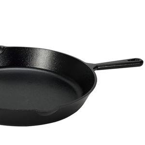 Amazon Basics Pre-Seasoned Cast Iron Skillet, Oven Safe, Even Heating, Heat Distribution, Stove Compatible, Heavy-Duty, 15-Inch, Black