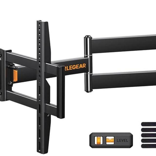 Perlegear Corner TV Wall Mount Long Arm TV Mount Bracket for 32-75 Inch TVs-Full Motion TV Wall Mount with 32.37” Extension & Swivel Articulating Arm & Tilt, MAX VESA 600x400mm, Holds up to 100 lbs
