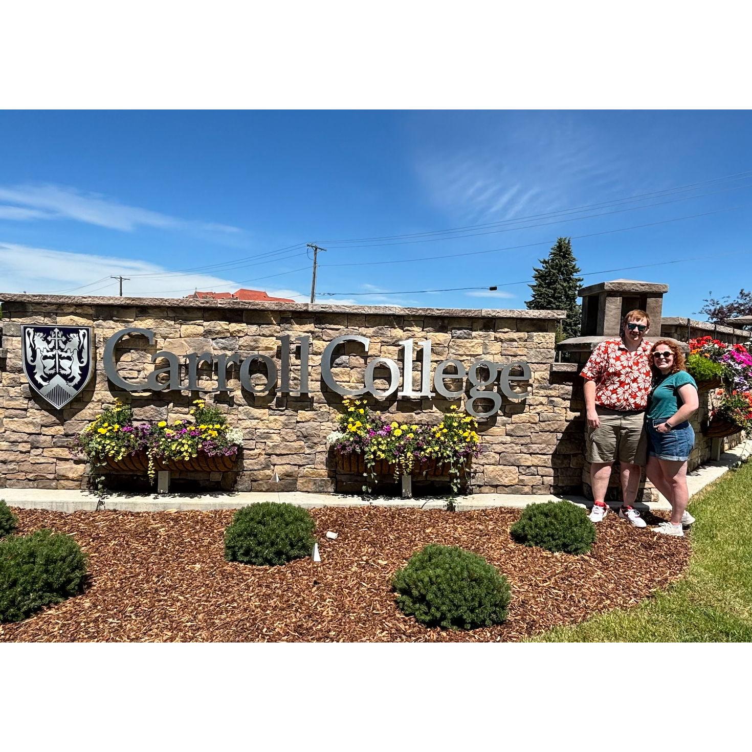 Hailey's first visit to Carroll College! June 2024. (Helena, MT)