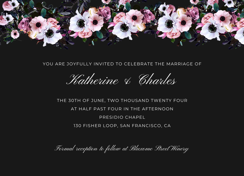 Napa Border | Black | Zola Wedding Invitations