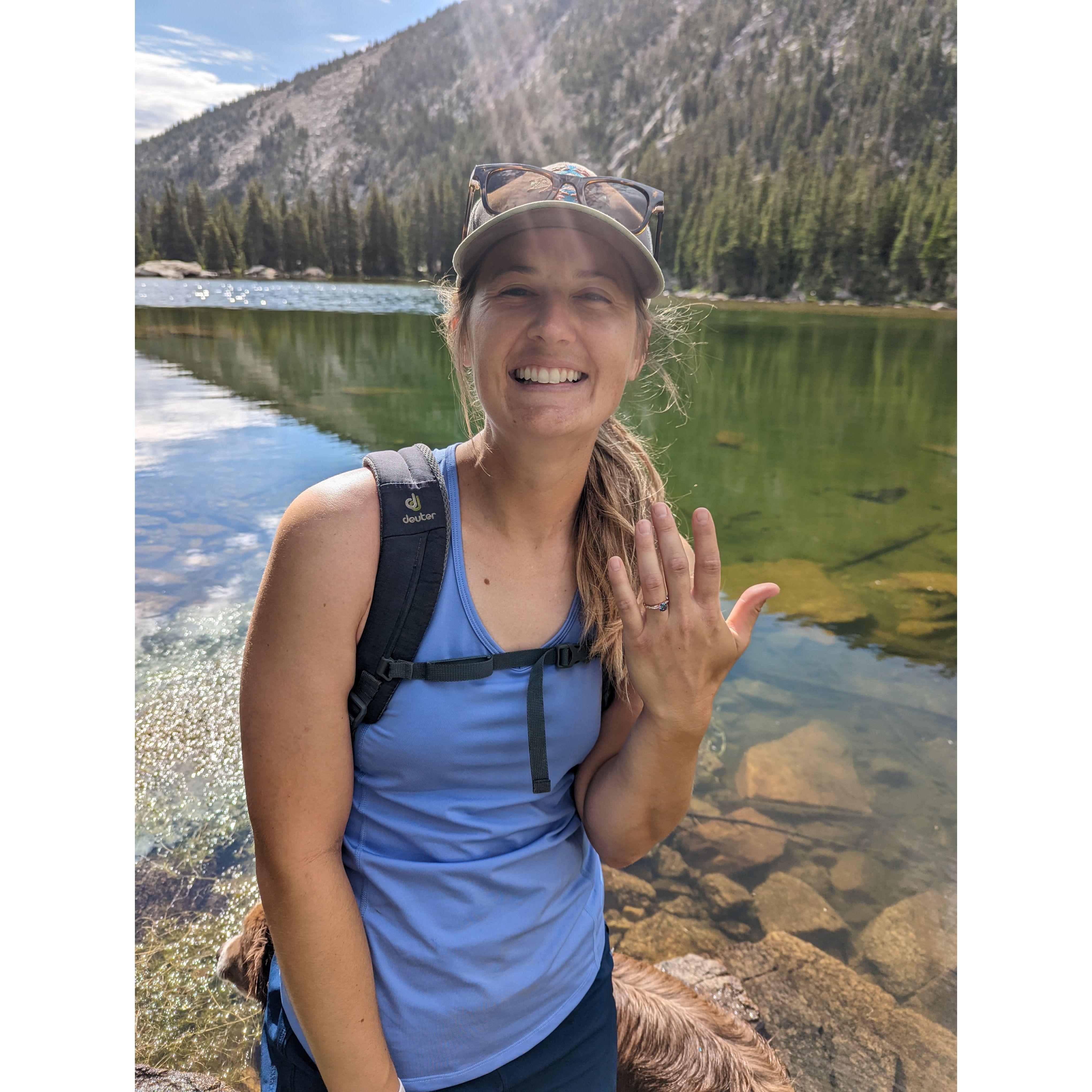 Lindsey post-proposal! A very happy Lindsey indeed:)