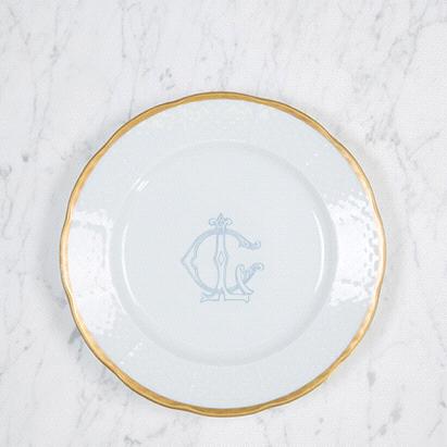 Lisauskas-Tilashalski Weave 24K Gold Salad Plate by Sasha Nicholas