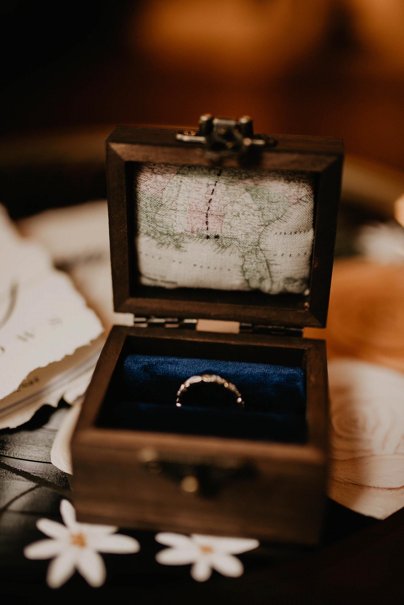Derrick had this ring box custom made in honor of our long distance relationship❤️
