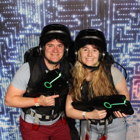 Taking on virtual bad guys at Disney's The Void!