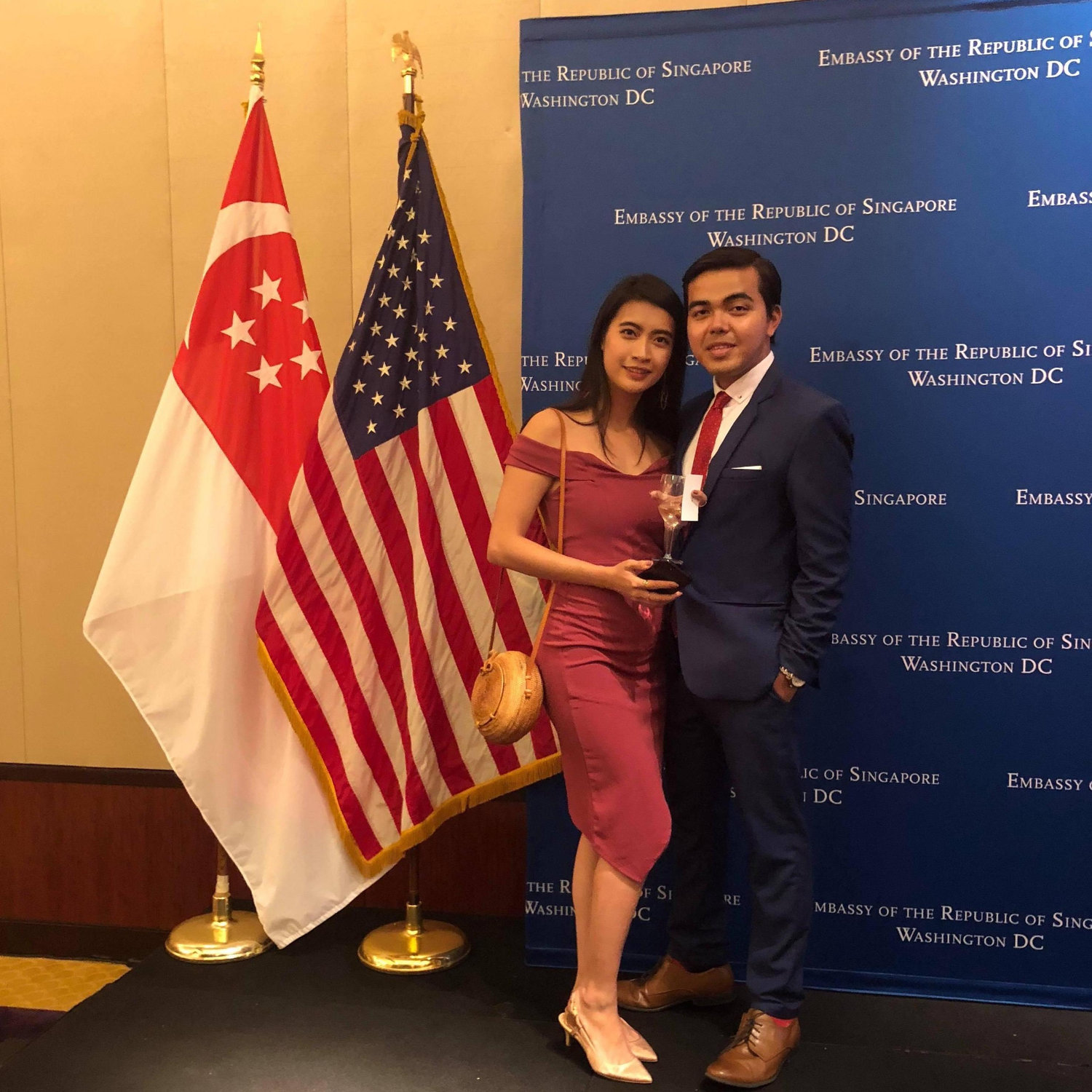 Our first date, Embassy of the Republic of Singapore. September 2018.