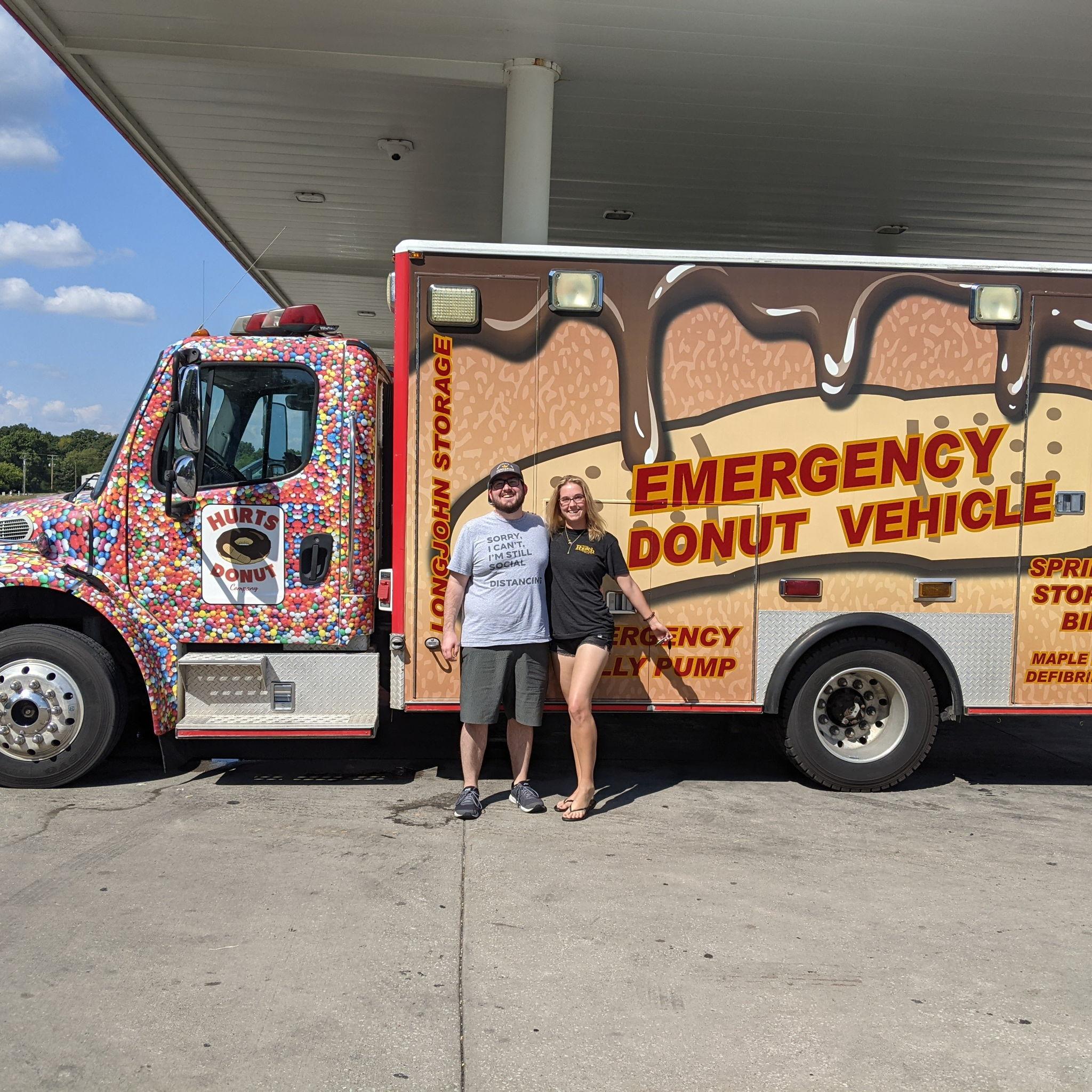 Emergency roadtrip donuts as Tay moved to St Louis for a three-month travel nursing gig.