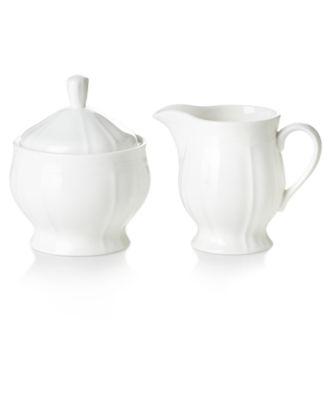 Mikasa - Dinnerware, Antique White Sugar and Creamer