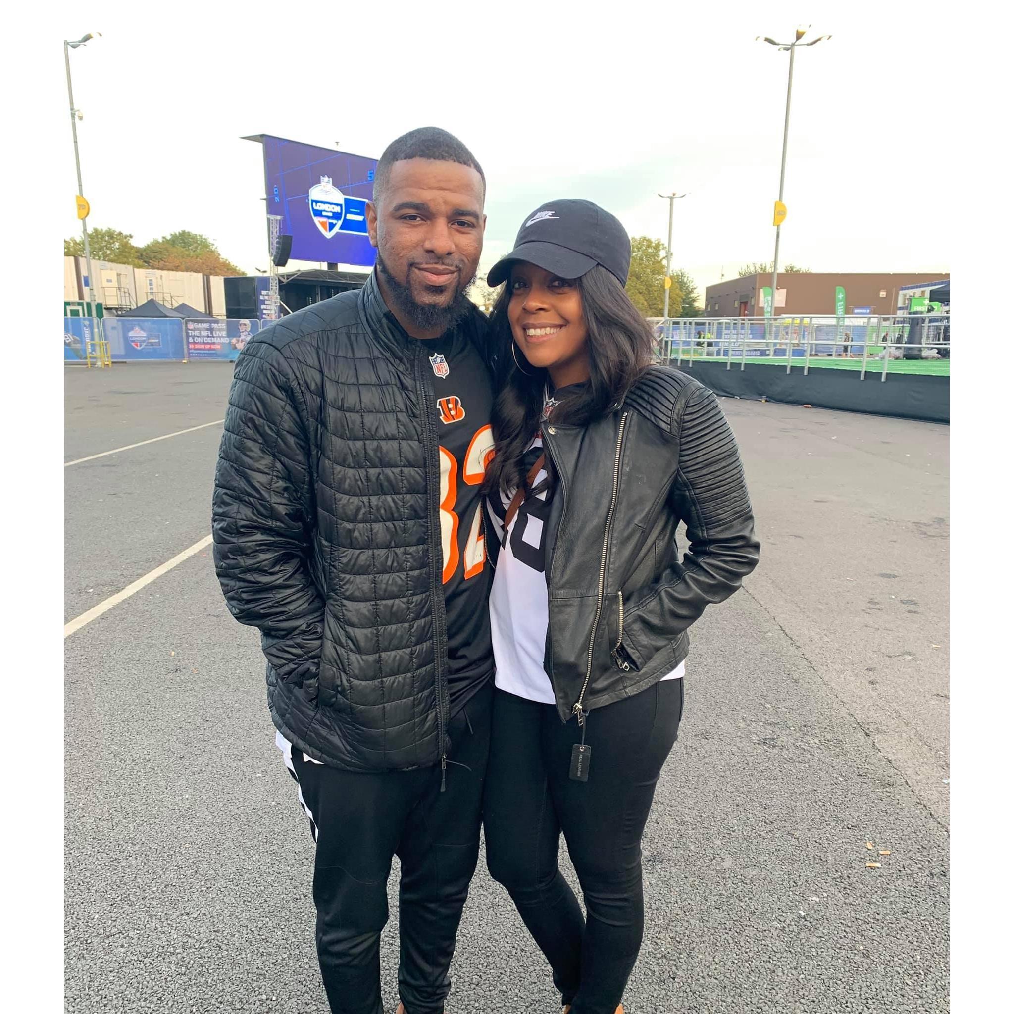 Our second time going to see the Bengals lose in London lol
