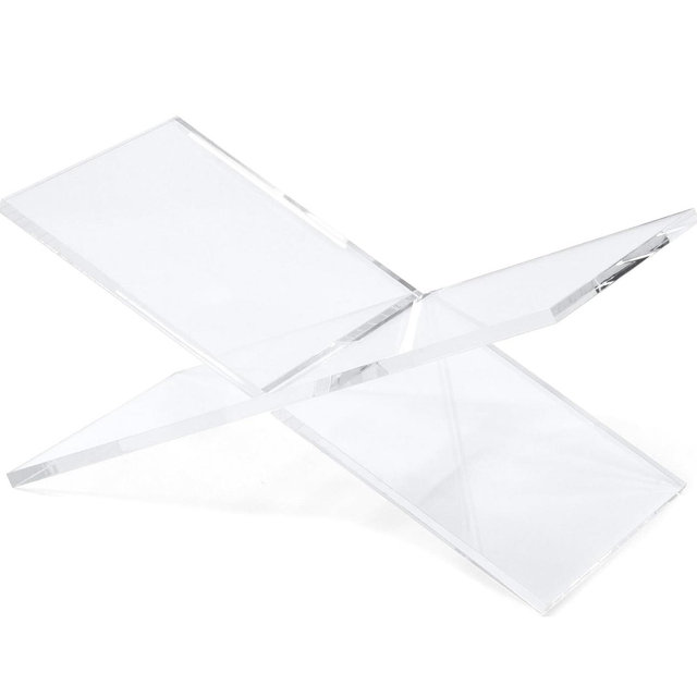 Clear Acrylic Book Holder 2 Piece Reading Stand for Open and Closed Books, Magazines, Textbooks 6" x 11" x 6"
