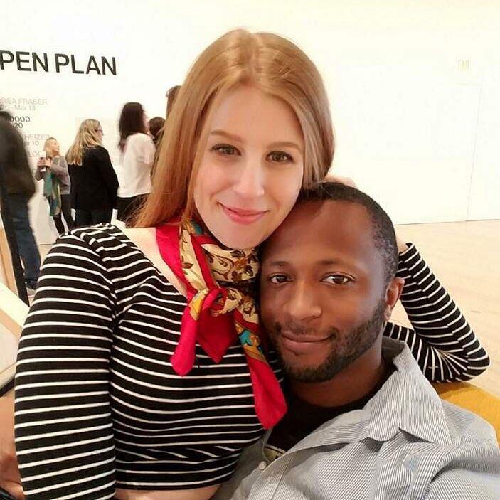 Our first photo together at the Whitney Museum.