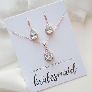 Ellie CZ Bridesmaid Jewelry Set