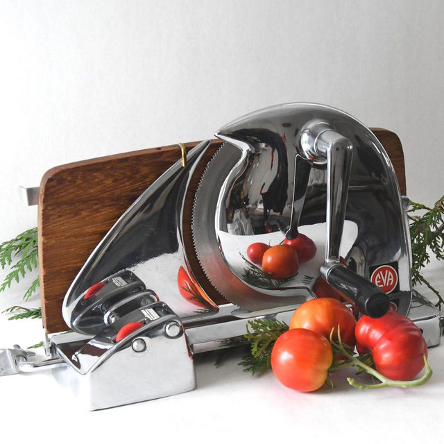 Danish All Purpose Slicer. EVA Denmark Breadslicer. Vintage Industrial Kitchen Design. Danish MCM