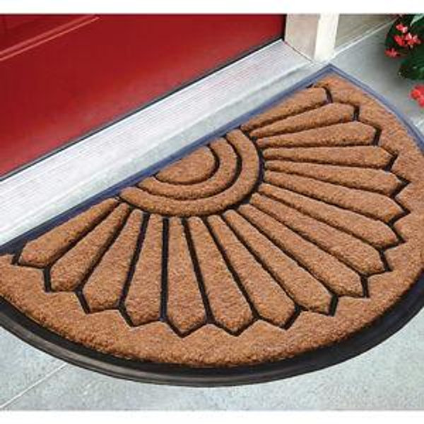 allen + roth Natural/Black Non-Slip Grip Indoor Door Mat