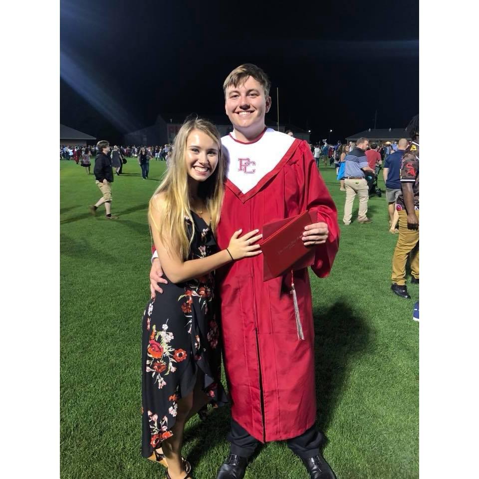 Seth's high school graduation, 2018.