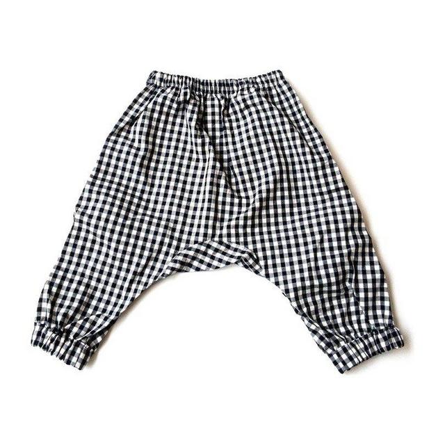 Billie Blooms Alex Checked Pants, Black and White