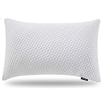 Sweetnight Pillows for Sleeping, Adjustable Loft & Neck Pain Relief-Shredded Hypoallergenic Certipur Gel Memory Foam Pillow with Removable Case,Bed Pillows for Side Back Stomach Sleeper,Queen Size