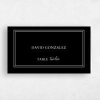Black Wedding Place Card - Verona