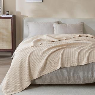 Mikala Cotton Waffle Weave Throw Blanket